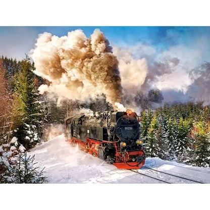 Train Pattern Diamond Painting Kit Round Drills Mosaic Picture Craft Diamond Embroidery