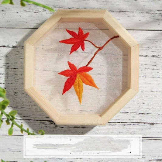 Transparent Embroidery Leaf Cross Stitch Beginner Embroidery Kit