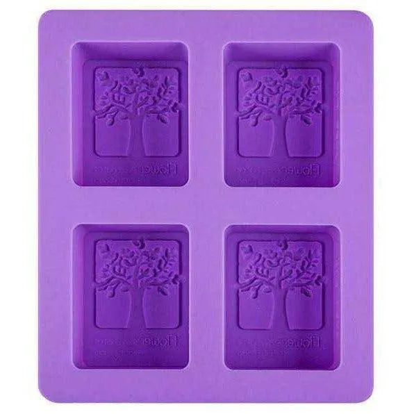 Tree Pattern Square Soap Mold Tray