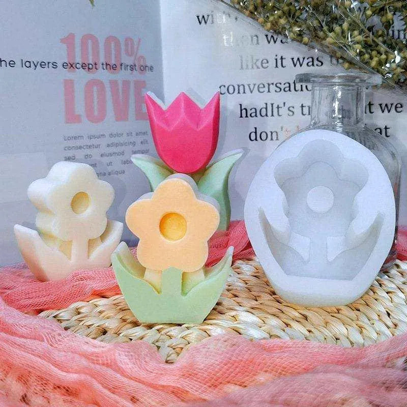 Tulip Flower Candle Mold Flower Molds Sunflower Decoration