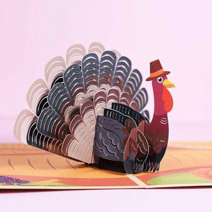 Turkey Pop Up Card 3D Thanksgiving Greeting Card Funny Birthday Card Thanksgiving Gifts Thanksgiving Invitation Thank You Card