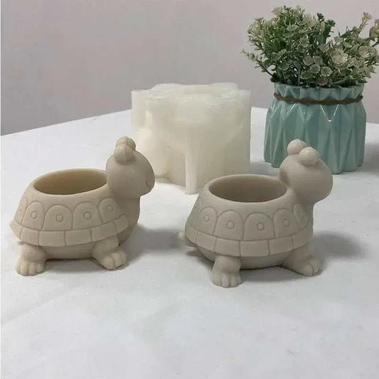 Turtle Mold Diy Succulent Mold Plaster Cement Epoxy Turtle Flower Pot Mould Ornament