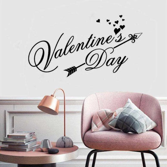 Valentine's Day Wall Decals Valentines Stickers Shop Window Decal Store Front Sticker