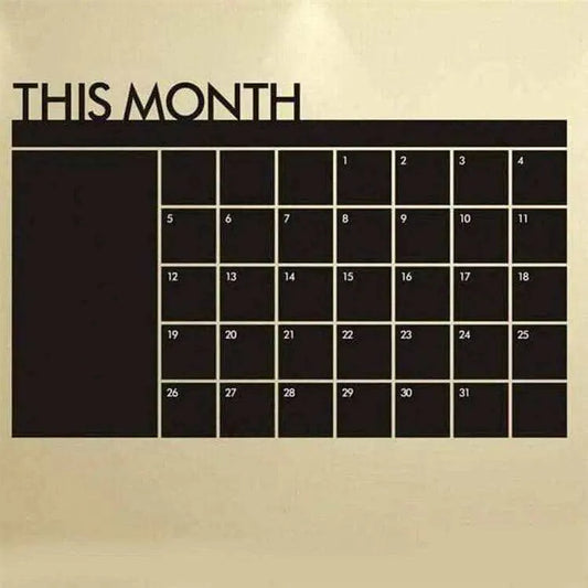 Wall chalkboard calendar dry erase planner for home and office