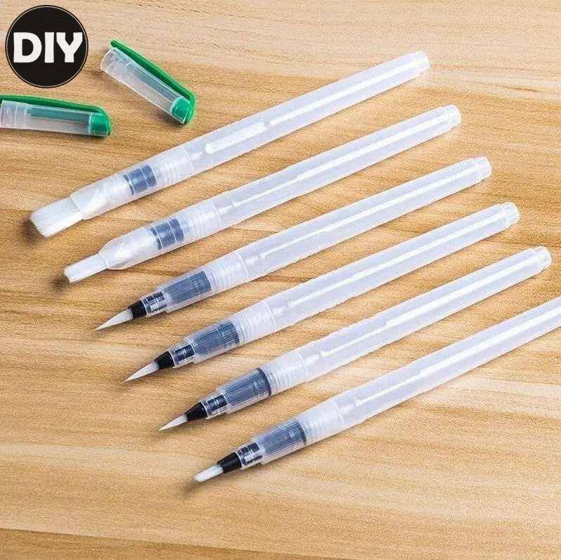 Watercolor Brush Pen Set Fine Tip Flat Head Brushes 6pcs Watercolor Painting Supplies Art Brushes Paint Brush Kit Artists Gifts