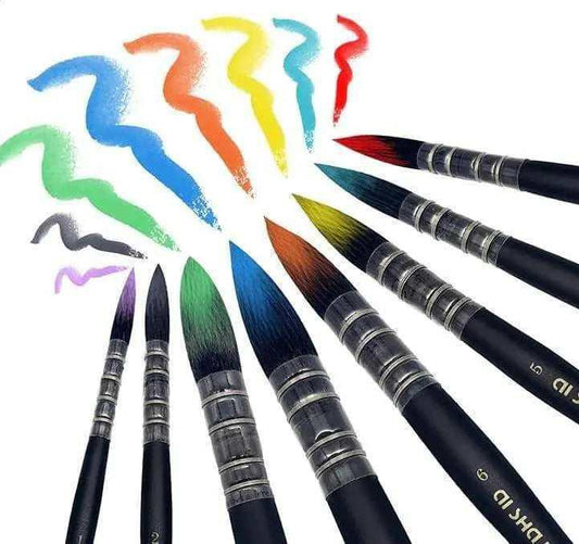 Watercolor Paint Brush Round Tip Calligraphy Brush Artist Gift With Wood Handle And Nylon Hair 1pc