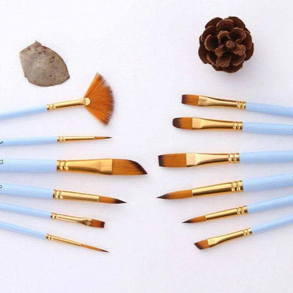 Brush Set For Watercolor Painting Paint Brushes 12pcs