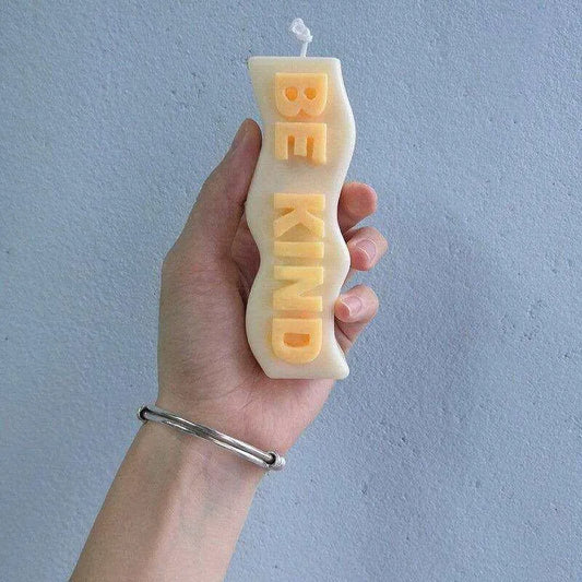 Wave Soap Candle Mold English Word Mould Be Kind Get Lit Melt Me