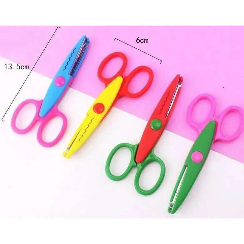 Wave Zig Zag pattern Safety Scissors For Kids Crafts Paper Scissors Fabric Scissors