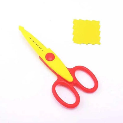 Wave Zig Zag pattern Safety Scissors For Kids Crafts Paper Scissors Fabric Scissors