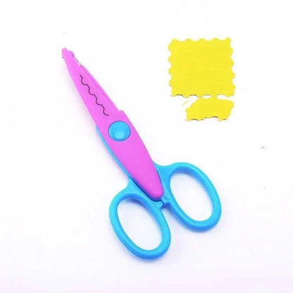 Wave Zig Zag pattern Safety Scissors For Kids Crafts Paper Scissors Fabric Scissors