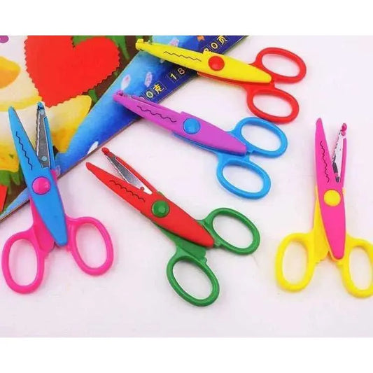 Wave Zig Zag pattern Safety Scissors For Kids Crafts Paper Scissors Fabric Scissors