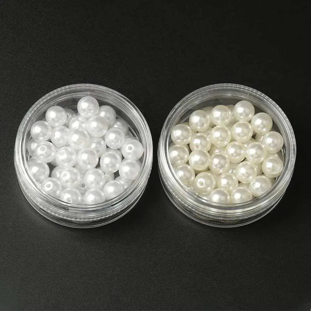 Round Beads Jewelry Making White Pearl Loose Bead For Necklaces DIY Bracelets Wedding Veil Pearls