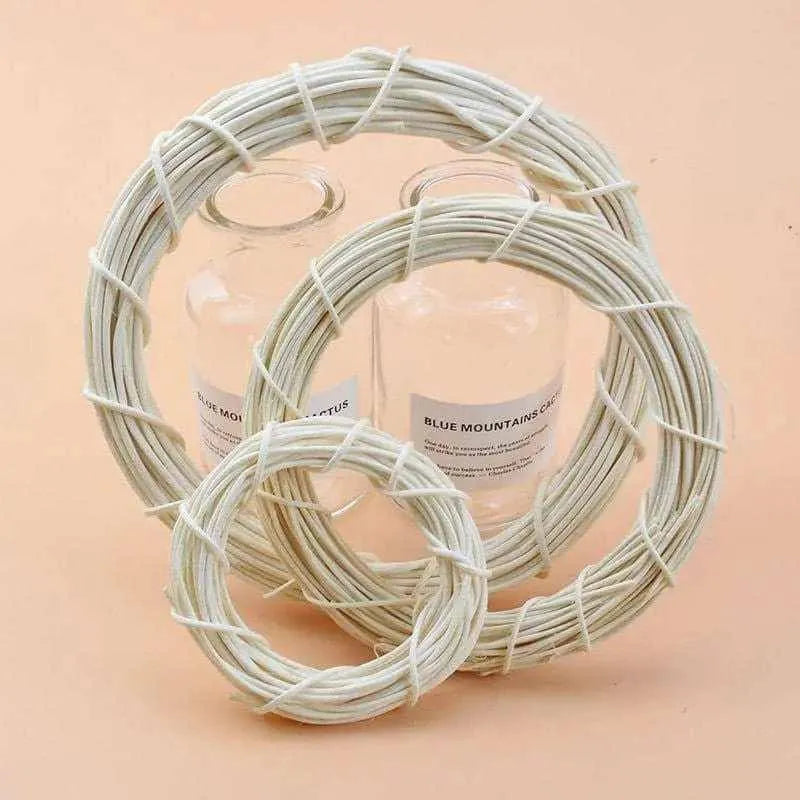 White Rattan Wreath Christmas Decorations Door Ornaments Wedding Decor