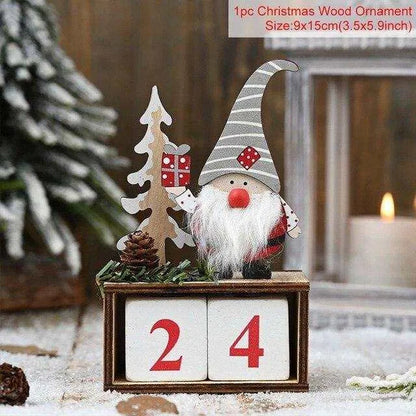 Wooden Christmas Advent Calendar | Handcrafted Holiday Countdown Décor , Christmas calendar, christmas tree