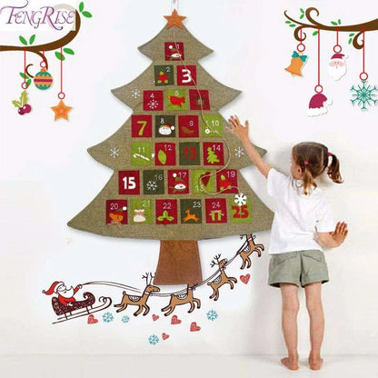 Wooden Christmas Advent Calendar | Handcrafted Holiday Countdown Décor , Christmas calendar, christmas tree