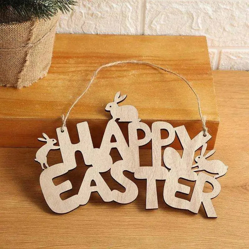 Wooden Easter bunny decor Easter sign