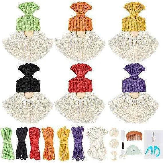 a bunch of different colors of tassels on a white background