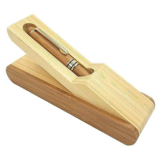 Writing Pen With Wooden Pen Holder Wood Fountain Pen Ballpoint Pen With Bamboo Pen Stand Letter Writing Gifts For Him