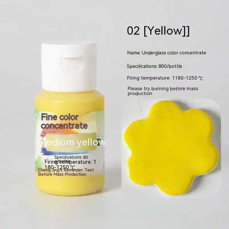 Yellow Pottery Glaze Liquid Yellow Ceramic Paint