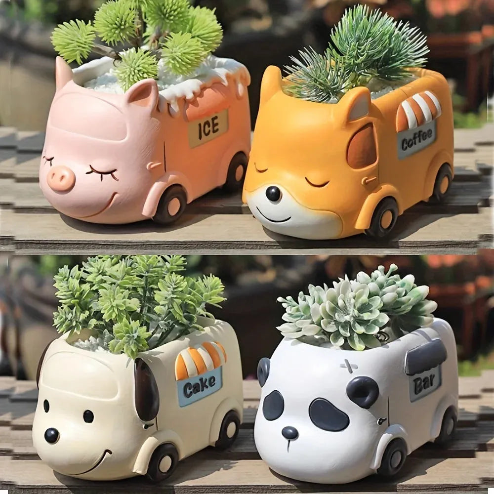 Car Series Succulent Gypsum Flowerpot Mold