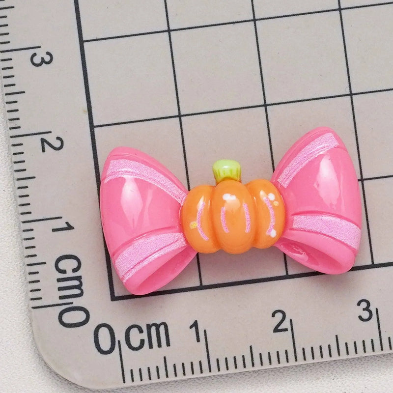 Halloween Pumpkin Cartoon Resin Cabochon Pendants – DIY Ornament Accessories for Halloween Crafts