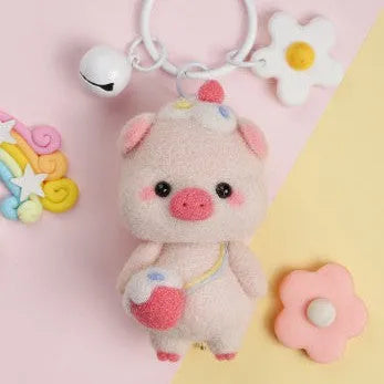 Wool Felt Poke Poke Material Bag DIY Handmade Pendant Key Chain Jewelry Accessories