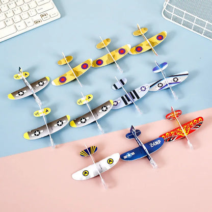 Children's Hand Throw DIY Assembly Cartoon Model Foam Mini Aircraft