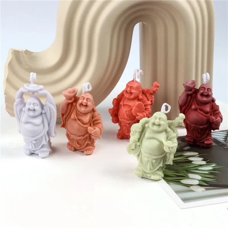 Three-dimensional Aromatherapy Buddha Statue Candle Mould