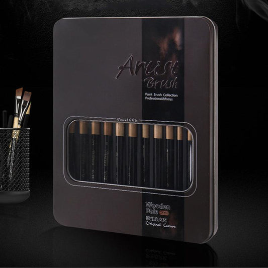 Acrylic Paintbrush Set Tin Box Oil Paintbrush - DiyCraftsProject