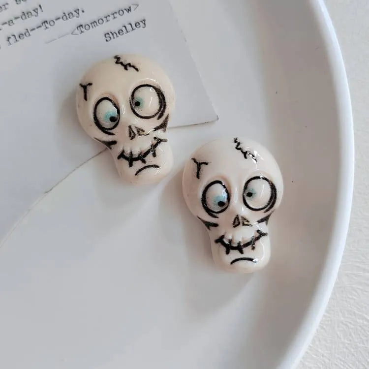 Resin Halloween Ghost Pumpkin Cabochon Decorations – DIY Ornament Accessories for Cake & Bun Toppers