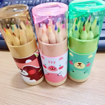 Cartoon 12 Color Pencil Children's Gift Student Stationery