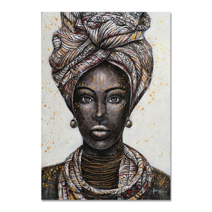 African Woman Painting DIY Paint By Number Kit - DiyCraftsProject
