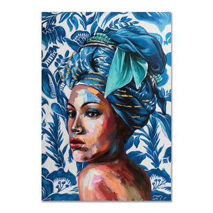 African Woman Painting DIY Paint By Number Kit - DiyCraftsProject