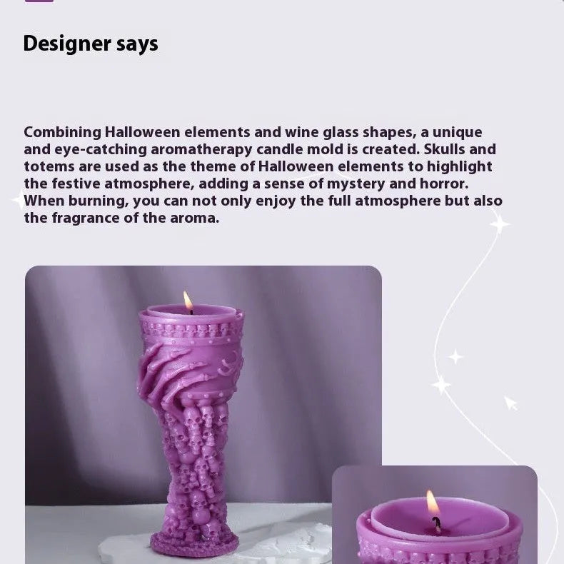 Halloween Skeleton Hand Candle Mold – DIY Spooky Ornament for Aromatherapy Candles & Decorations 🎃