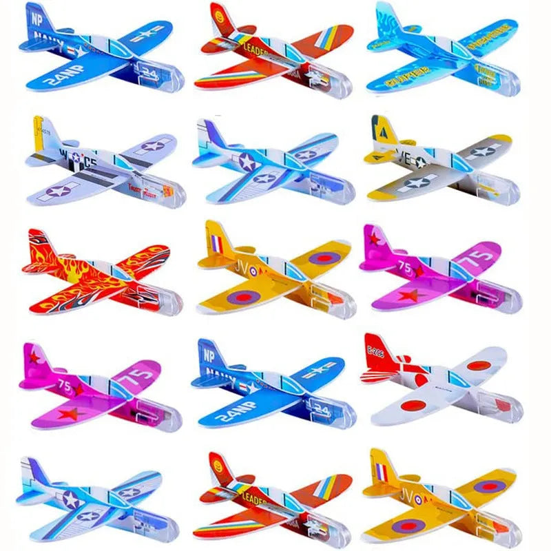 Children's Hand Throw DIY Assembly Cartoon Model Foam Mini Aircraft