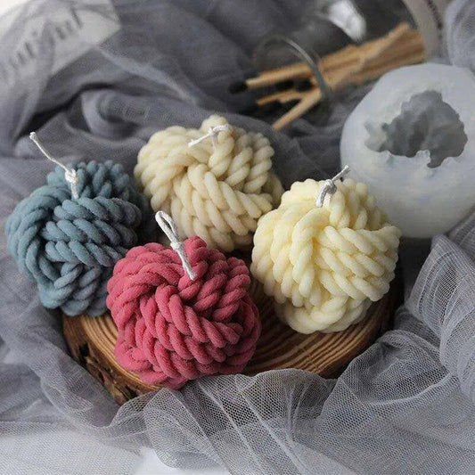 Ball of Yarn Candle Mold - DIY Candle Making Tool, 6.7cm x 5.6cm - DiyCraftsProject