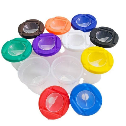 Cross-border 10-color Plastic Anti-pour Painting Brush Cleaning Cup