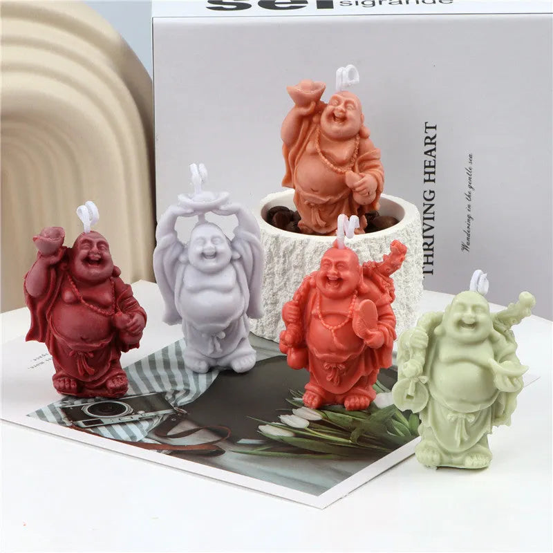 Three-dimensional Aromatherapy Buddha Statue Candle Mould