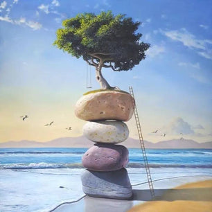 Beach Scene Paint By Number Kit Scenic Wall Hanging DIY - DiyCraftsProject