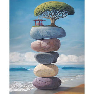 Beach Scene Paint By Number Kit Scenic Wall Hanging DIY - DiyCraftsProject