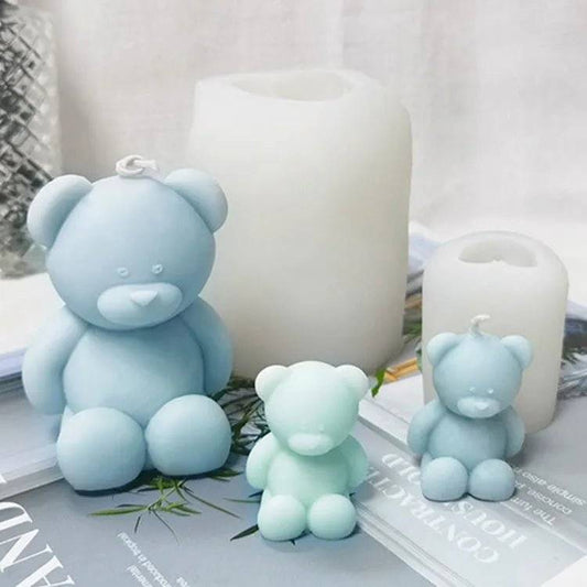Bear Aromatherapy Candle DIY Handmade Ornaments Silicone Mold - DiyCraftsProject