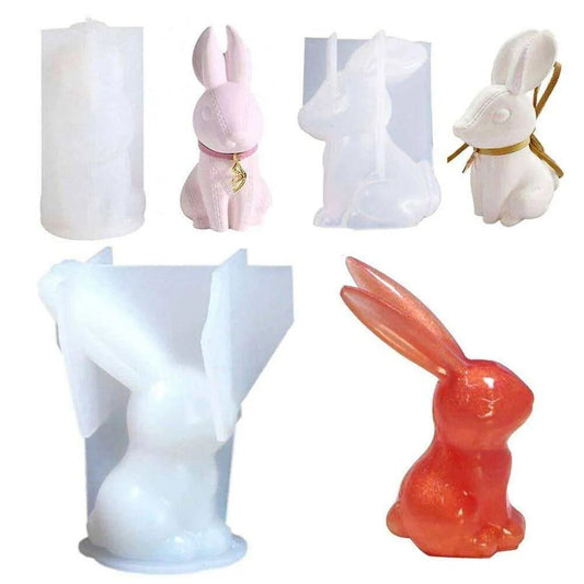 Big Ear Rabbit Mold Making Ornaments Bunny Mold - DiyCraftsProject