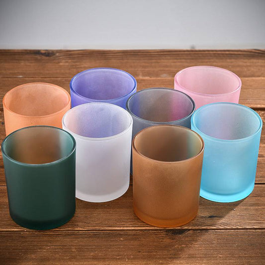 Brown Frosted Lid DIY Glass Candle Cup - DiyCraftsProject