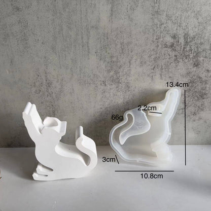 Silicone Animal Candlestick Plaster Mold