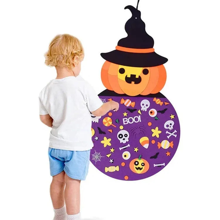 3D Felt Halloween Pumpkin Kids DIY Craft Kit – Fun & Creative Halloween Activity