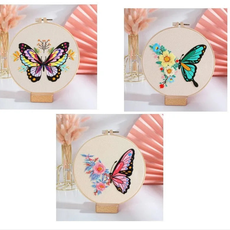 Butterfly Diy Manual Embroidery Material Bag