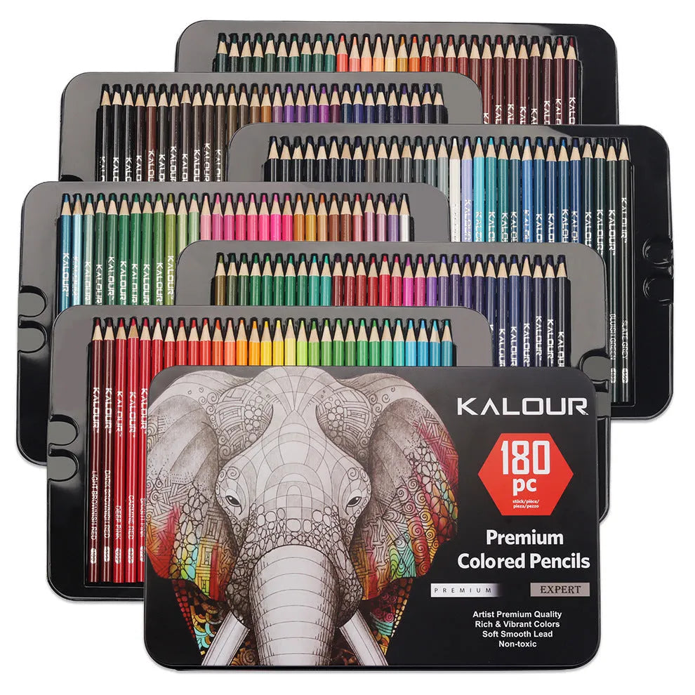 180-Color Art Pencil Set in Metal Tin Box