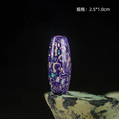 Cuentas grandes de pintura del Tíbet, cuentas con formas especiales, cuentas de Buda con tornillo, laca Fuzhou hecha a mano, no patrimonial