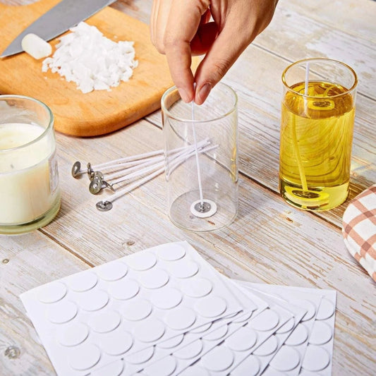 Candle Lamp Wick Sticker Foam Double - sided Fixed Glue Candle Base Round Adhesive - DiyCraftsProject